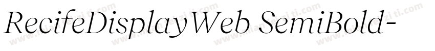 RecifeDisplayWeb SemiBold字体转换